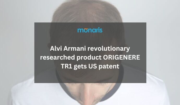 alvi armani revolutionary researched product ORIGENERE TR1 gets US patent